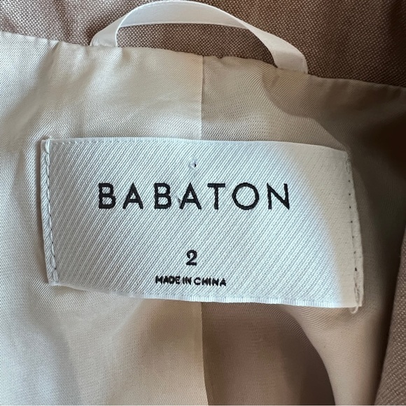 Aritzia Babaton Atelier Leonard Double-Breasted Beige Blazer size 2 - Picture 9 of 15